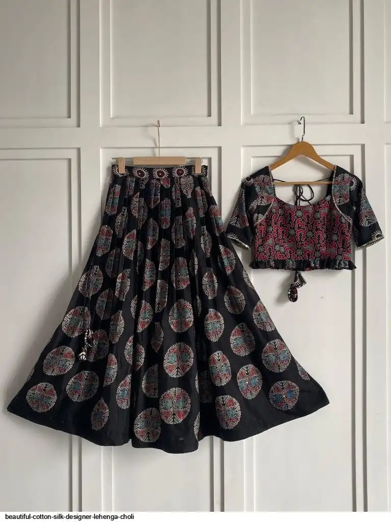 BEAUTIFUL COTTON SILK DESIGNER LEHENGA CHOLI