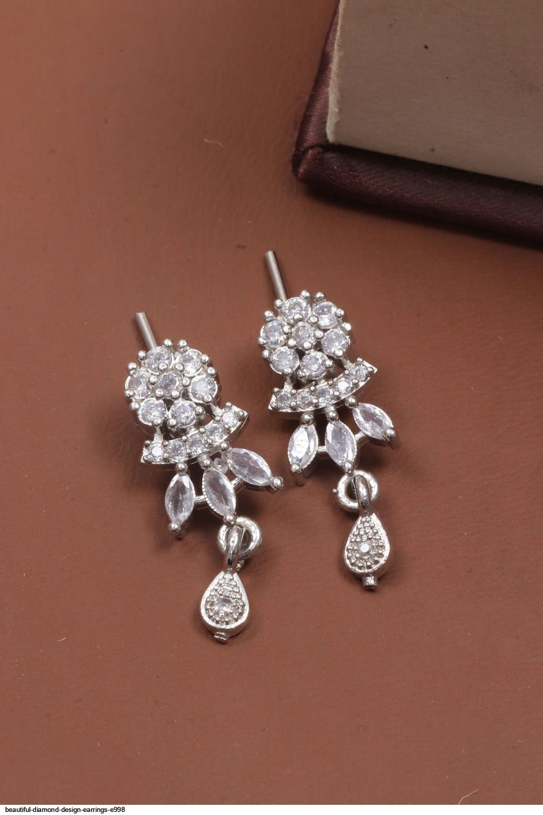 Diamond Accent Twist Drop Earrings | Jewelry by Johan - Jewelry by Johan