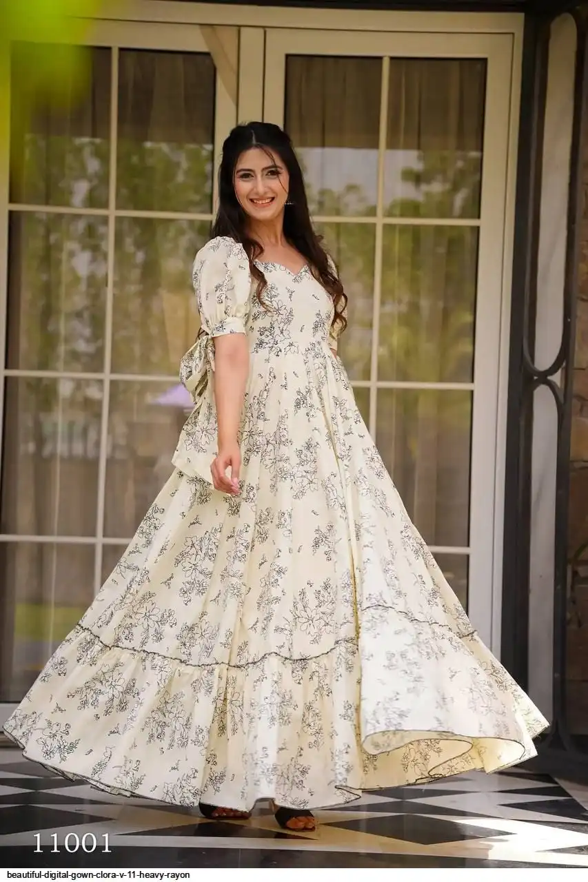 BEAUTIFUL DIGITAL GOWN CLORA V 11 HEAVY RAYON 1