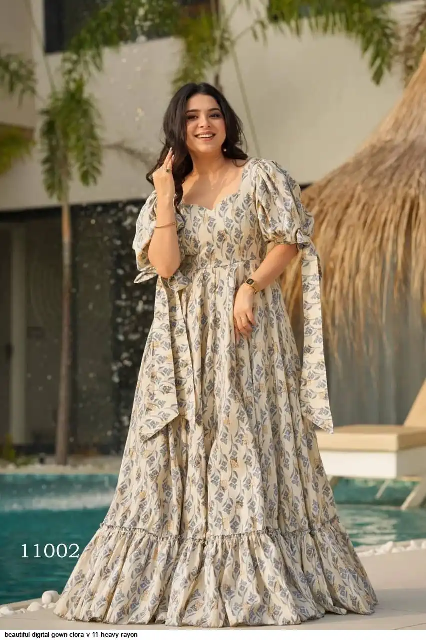 BEAUTIFUL DIGITAL GOWN CLORA V 11 HEAVY RAYON 2