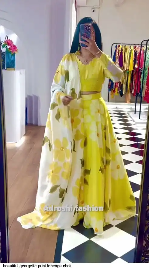 BEAUTIFUL GEORGETTE PRINT LEHENGA CHOLI