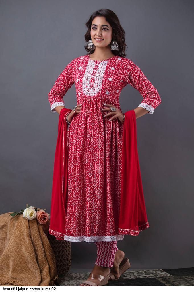 BEAUTIFUL JAIPURI COTTON KURTIS 02