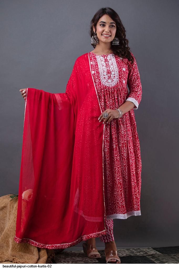BEAUTIFUL JAIPURI COTTON KURTIS 02