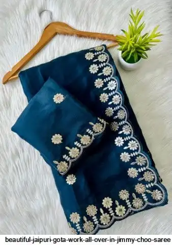 BEAUTIFUL JAIPURI GOTA WORK ALL OVER IN JIMMY CHOO SAREE