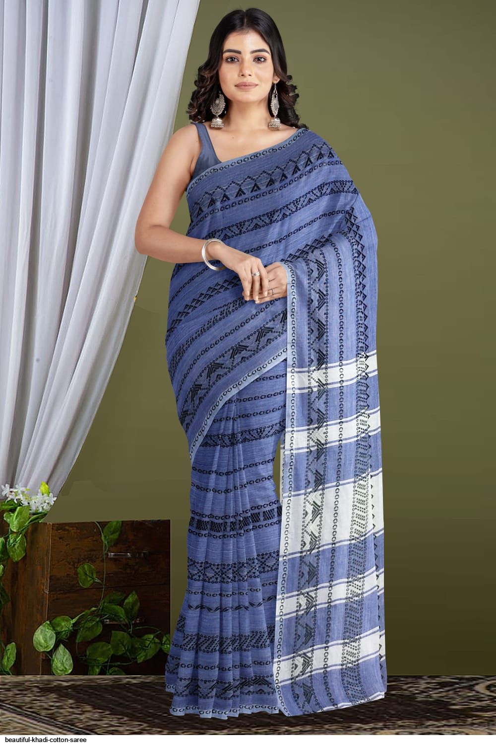 Buy Khadi Cotton Handloom Saree With Blouse Piece Soft Cotton Sarees Gift  for Durga Puja, Diwali, Anniversary Online in India - Etsy