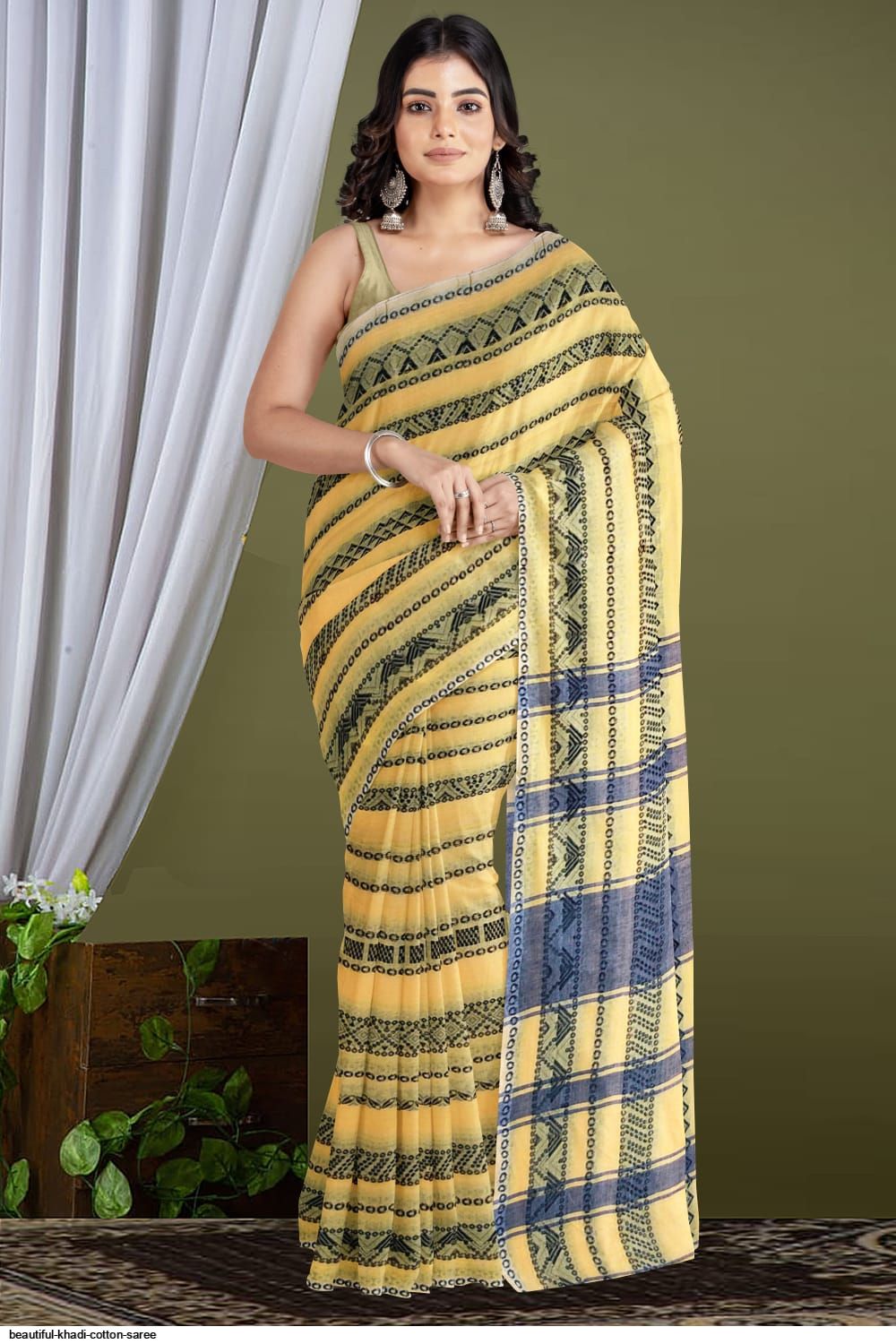 BEAUTIFUL KHADI COTTON SAREE