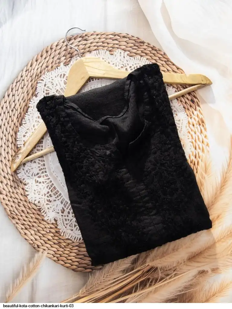 BEAUTIFUL KOTA COTTON CHIKANKARI KURTI 03