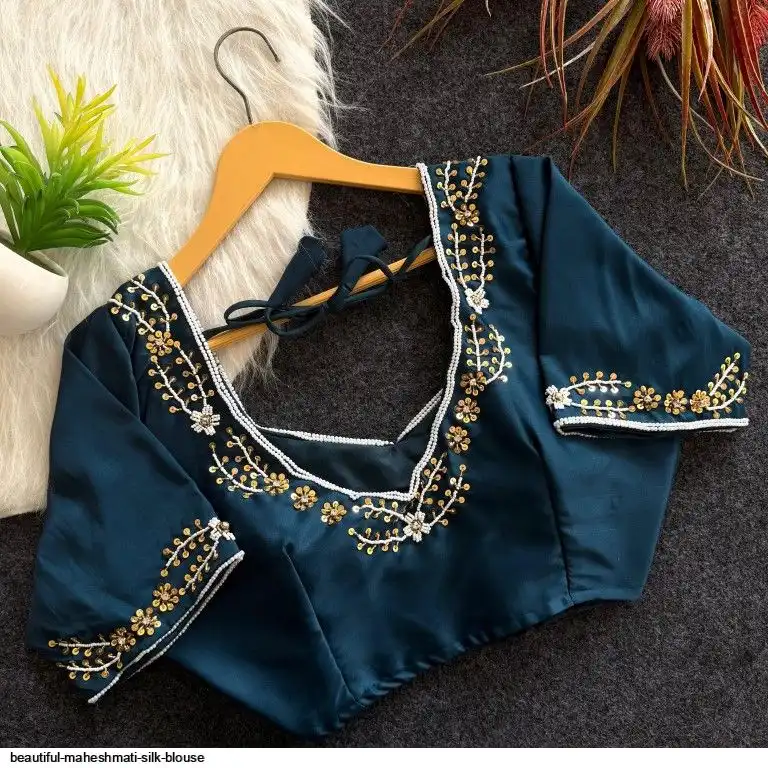 BEAUTIFUL MAHESHMATI SILK BLOUSE B