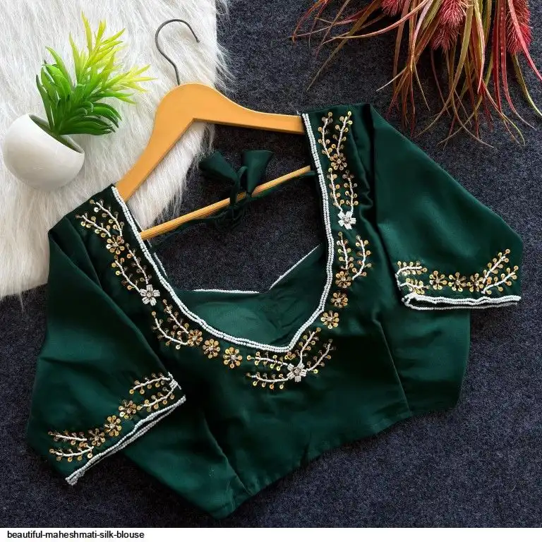 BEAUTIFUL MAHESHMATI SILK BLOUSE A