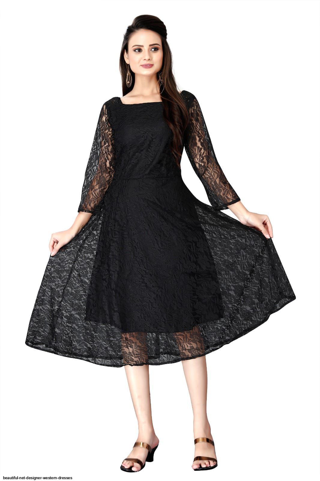 white christmas dresses Black Net Short Dress – Vastrasuka main image 0