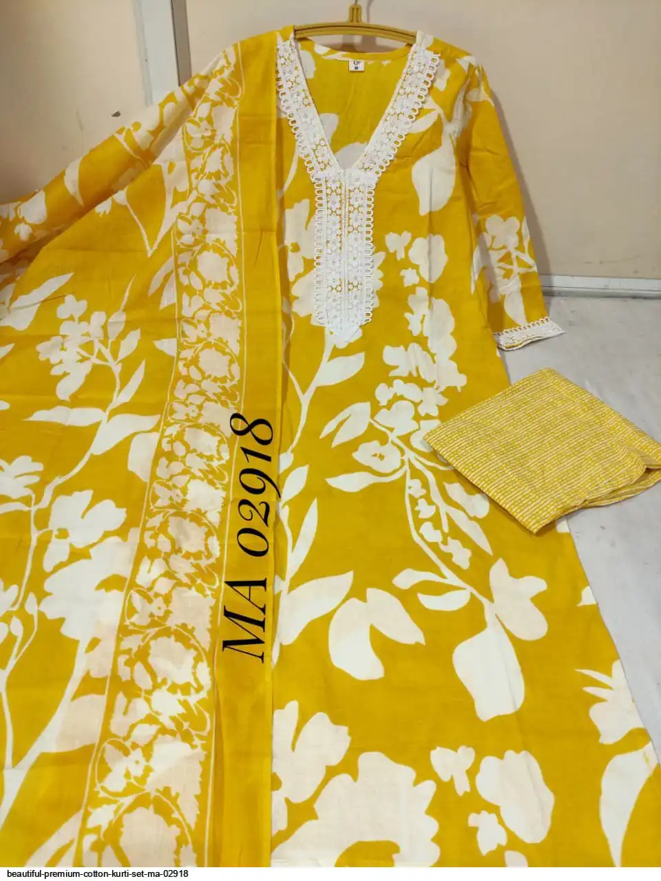 BEAUTIFUL PREMIUM COTTON KURTI SET MA 02918