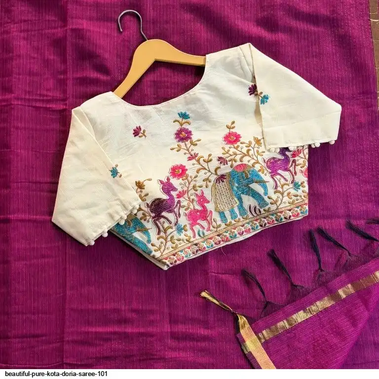 BEAUTIFUL PURE KOTA DORIA SAREE 101 C