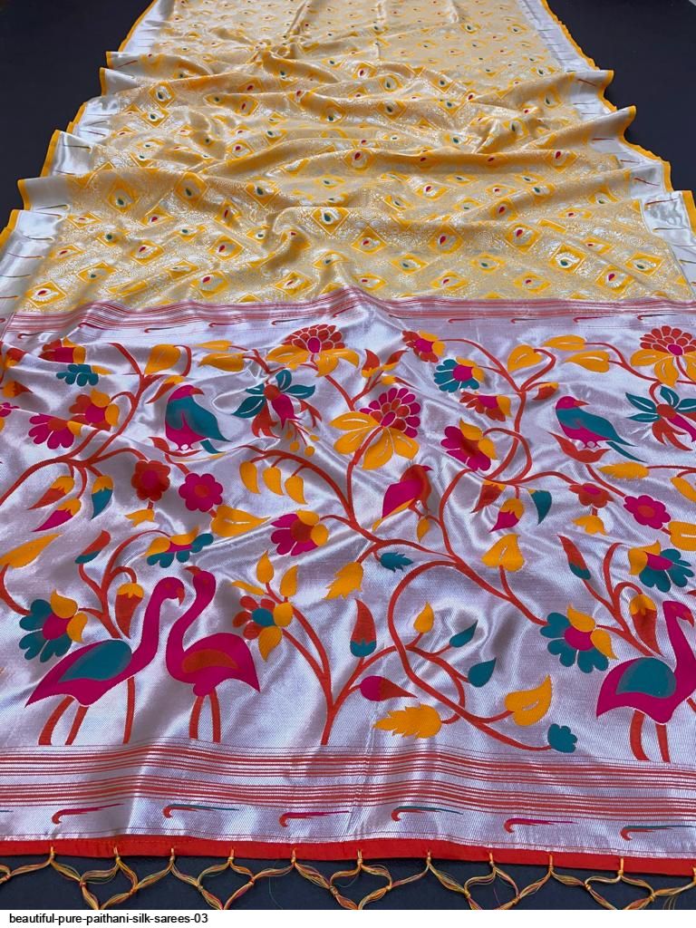 BEAUTIFUL PURE PAITHANI SILK SAREES 03 D