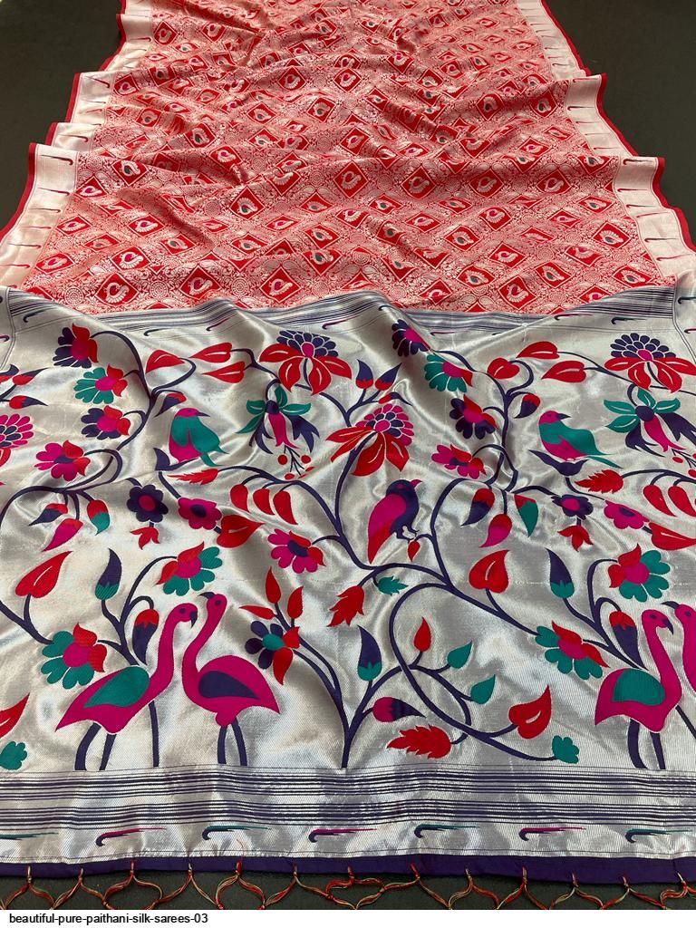 BEAUTIFUL PURE PAITHANI SILK SAREES 03 C