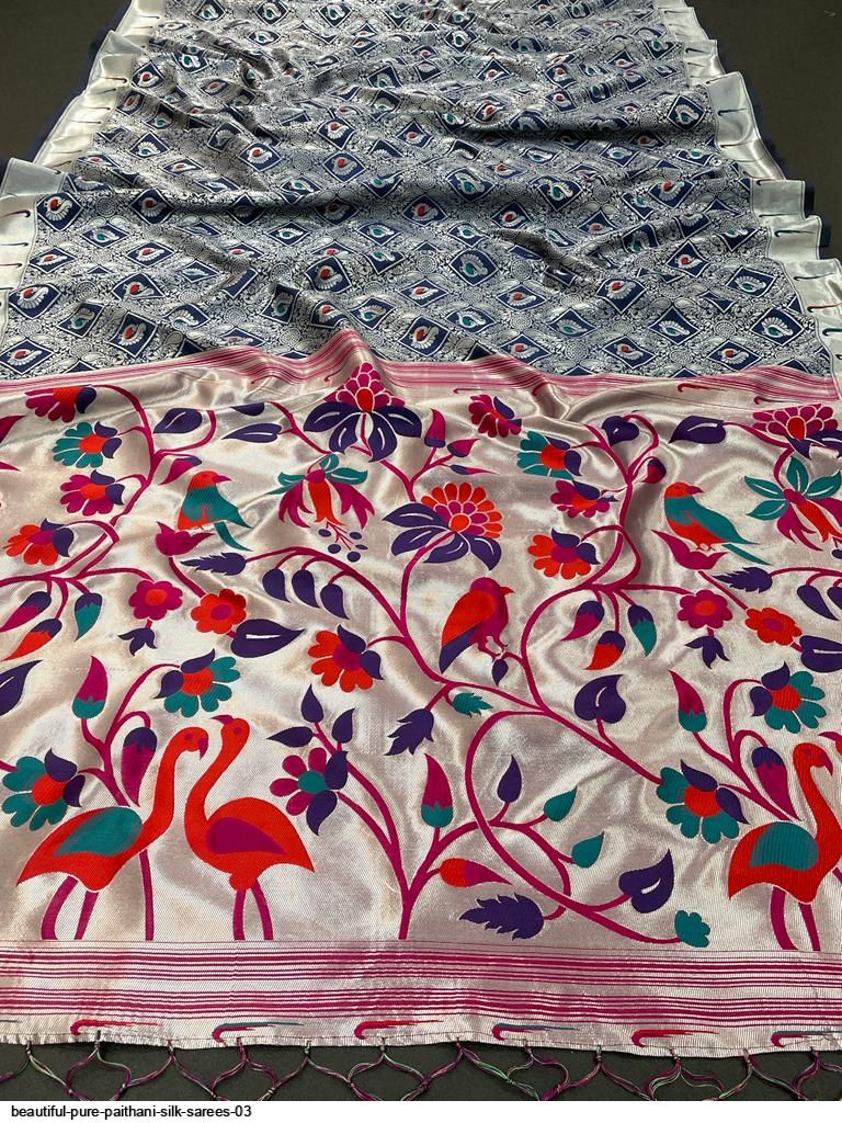 BEAUTIFUL PURE PAITHANI SILK SAREES 03 G