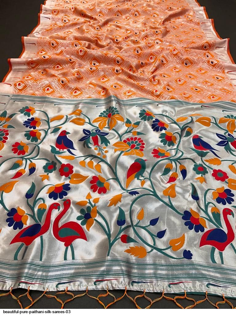 BEAUTIFUL PURE PAITHANI SILK SAREES 03 A
