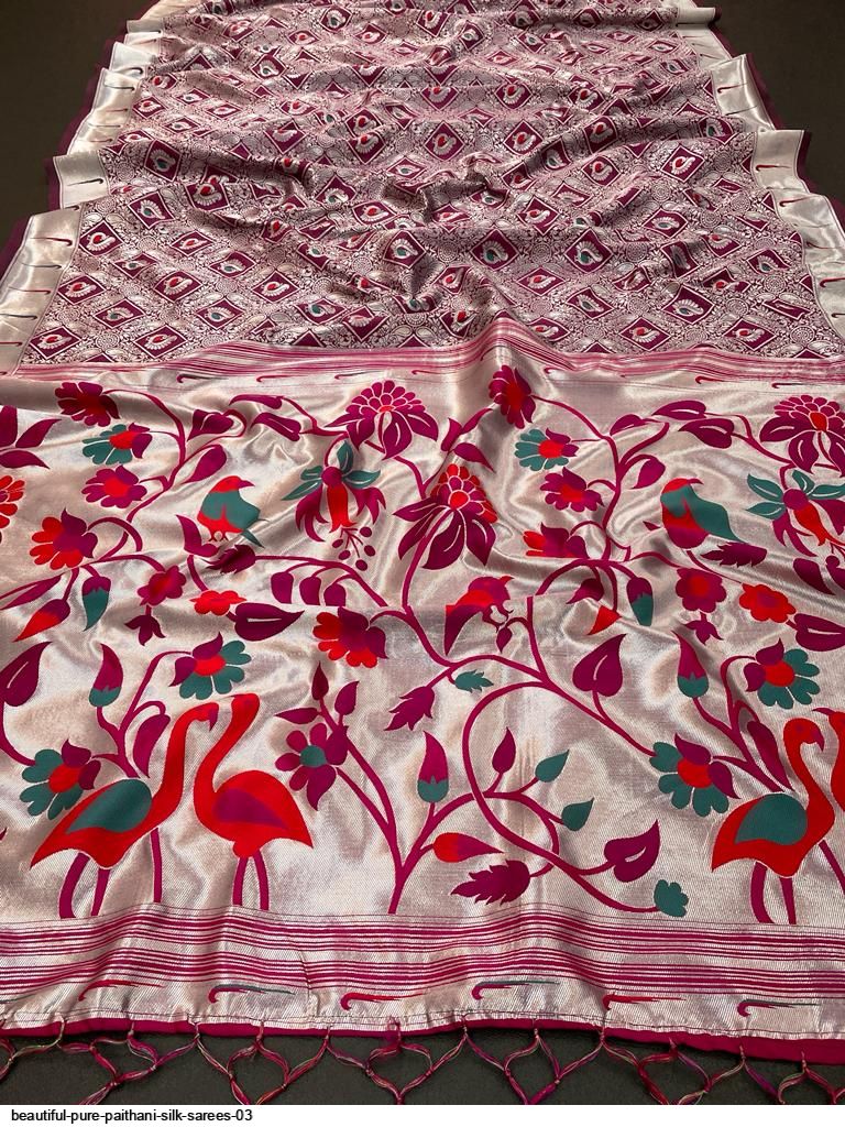 BEAUTIFUL PURE PAITHANI SILK SAREES 03 E