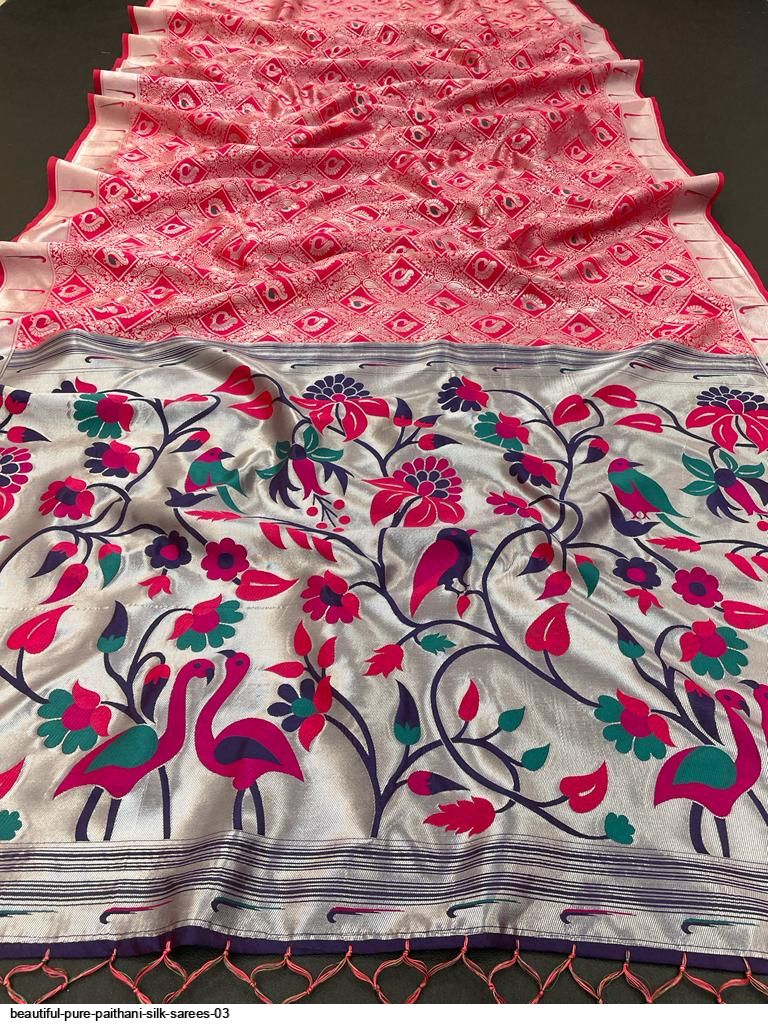 BEAUTIFUL PURE PAITHANI SILK SAREES 03 B