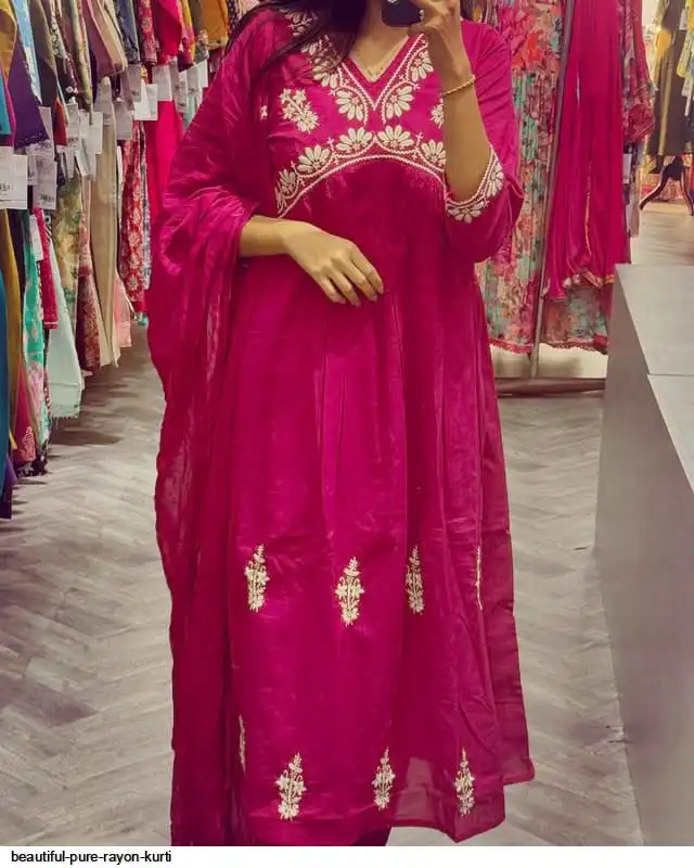 BEAUTIFUL PURE RAYON KURTI