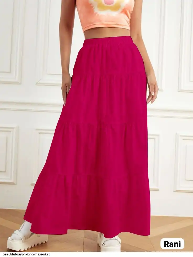 BEAUTIFUL RAYON LONG MAXI SKIRT 1