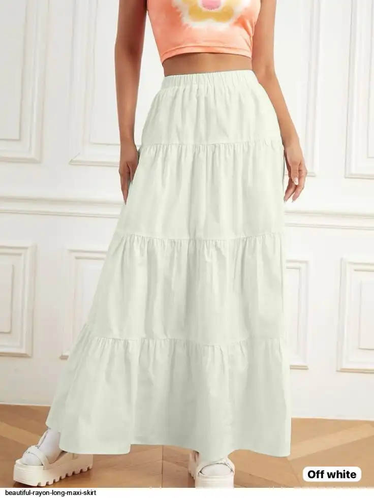 BEAUTIFUL RAYON LONG MAXI SKIRT 3