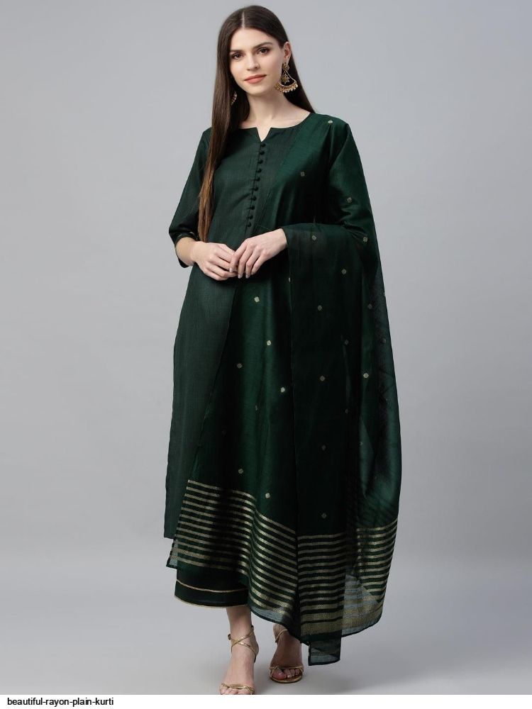 BEAUTIFUL RAYON PLAIN KURTI