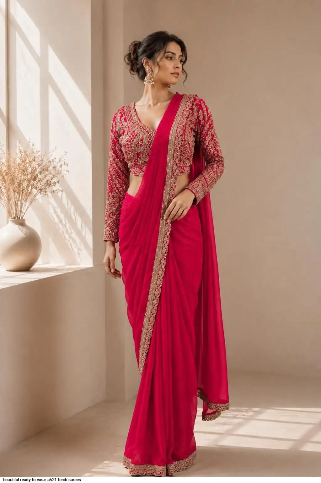 BEAUTIFUL READY TO WEAR A521 FENDI SAREES B