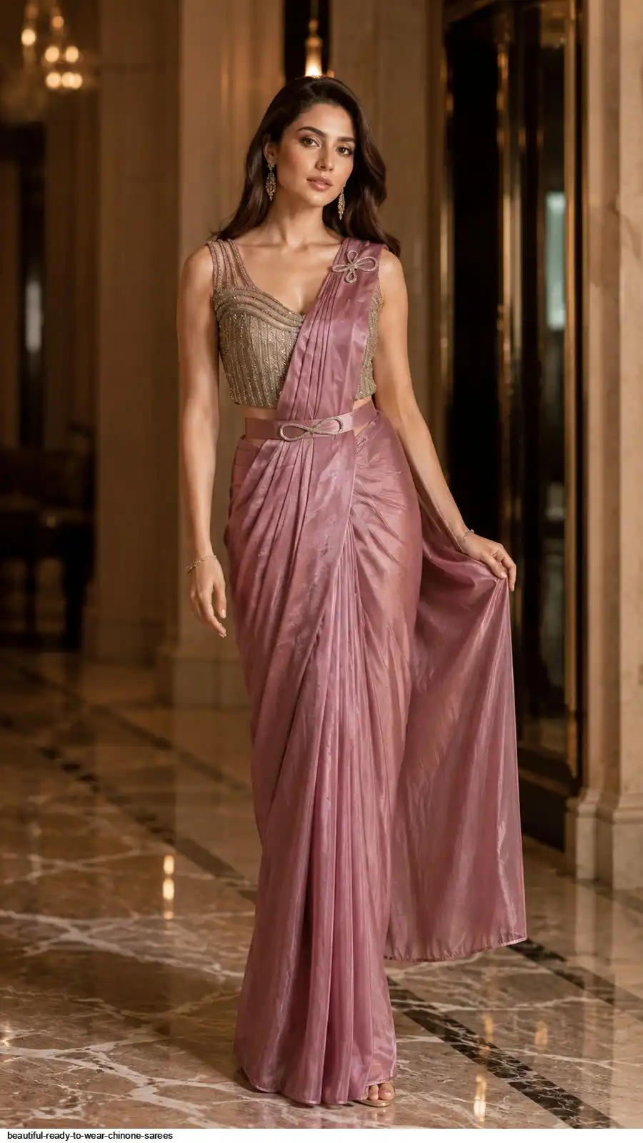BEAUTIFUL READY TO WEAR CHINONE SAREES B
