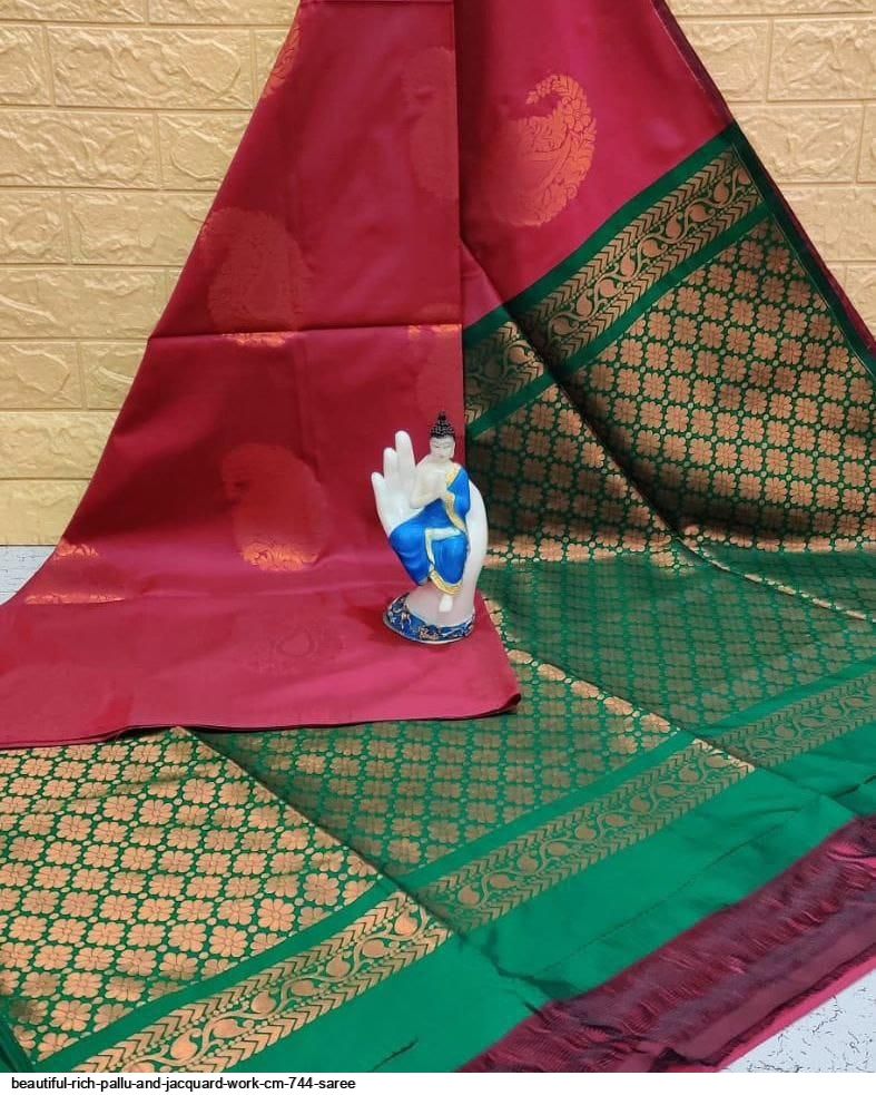 BEAUTIFUL RICH PALLU AND JACQUARD WORK CM 744 SAREE B