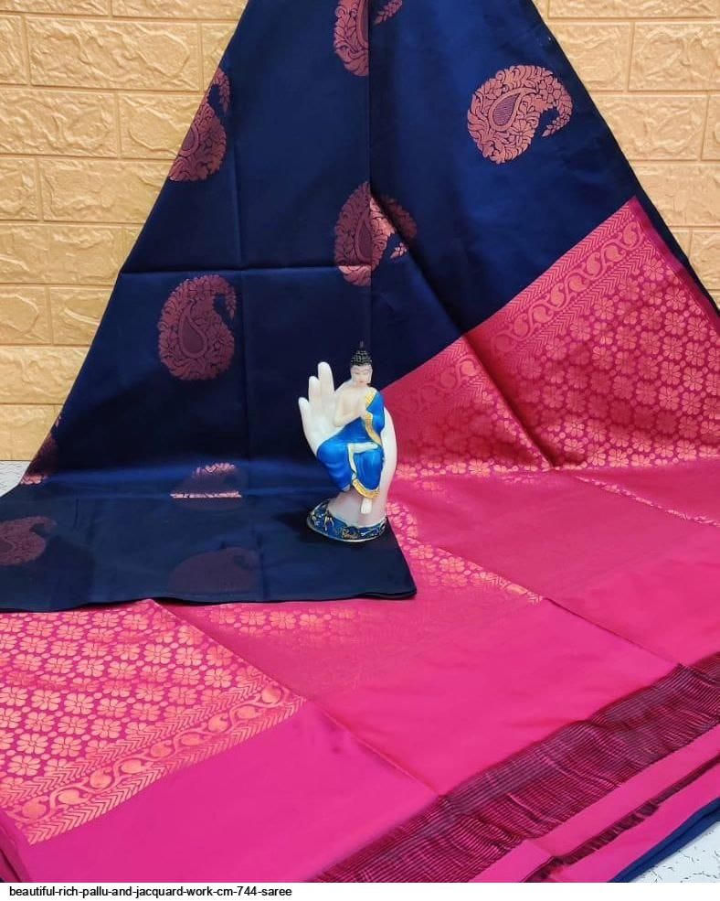 BEAUTIFUL RICH PALLU AND JACQUARD WORK CM 744 SAREE A