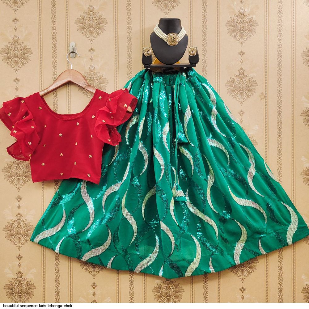 BEAUTIFUL SEQUENCE KIDS LEHENGA CHOLI G