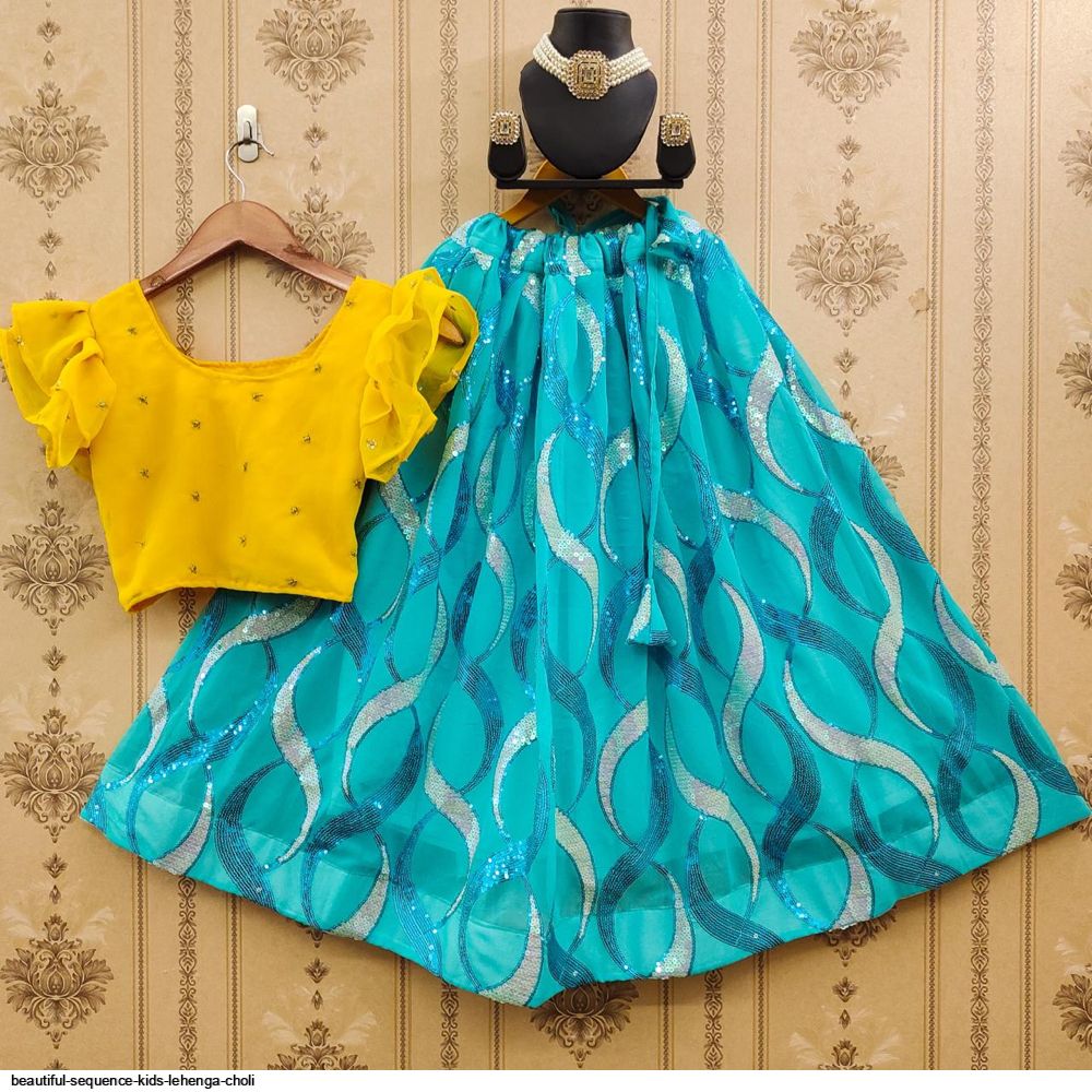 BEAUTIFUL SEQUENCE KIDS LEHENGA CHOLI A