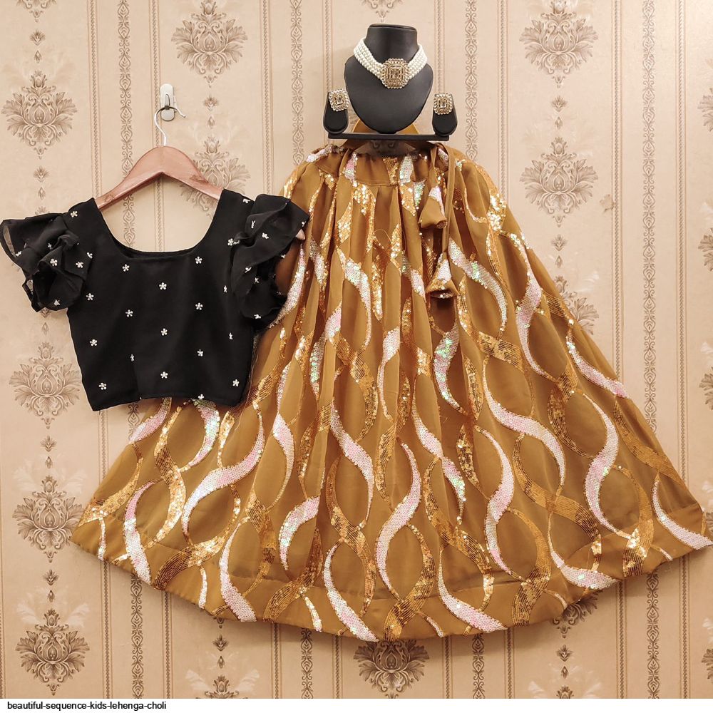 BEAUTIFUL SEQUENCE KIDS LEHENGA CHOLI D