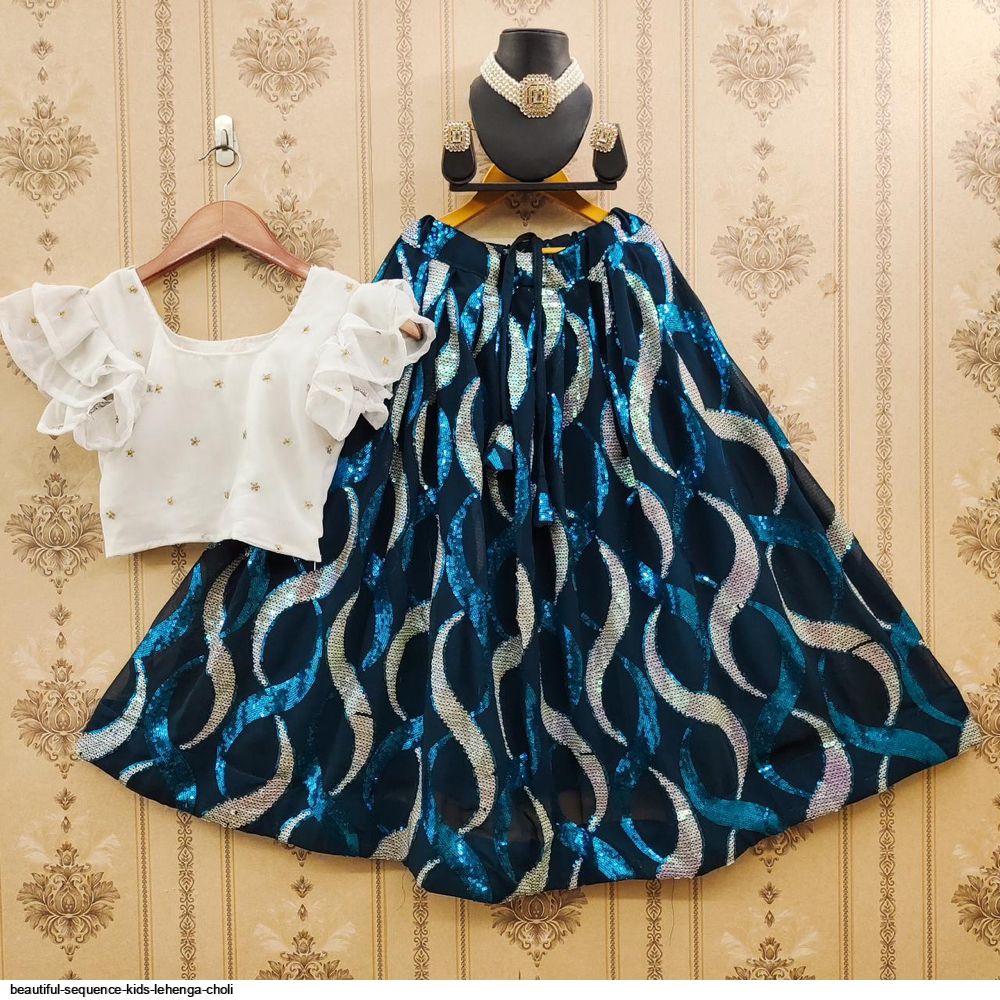 BEAUTIFUL SEQUENCE KIDS LEHENGA CHOLI F