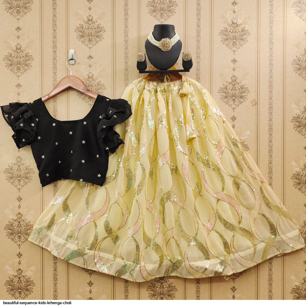 BEAUTIFUL SEQUENCE KIDS LEHENGA CHOLI C