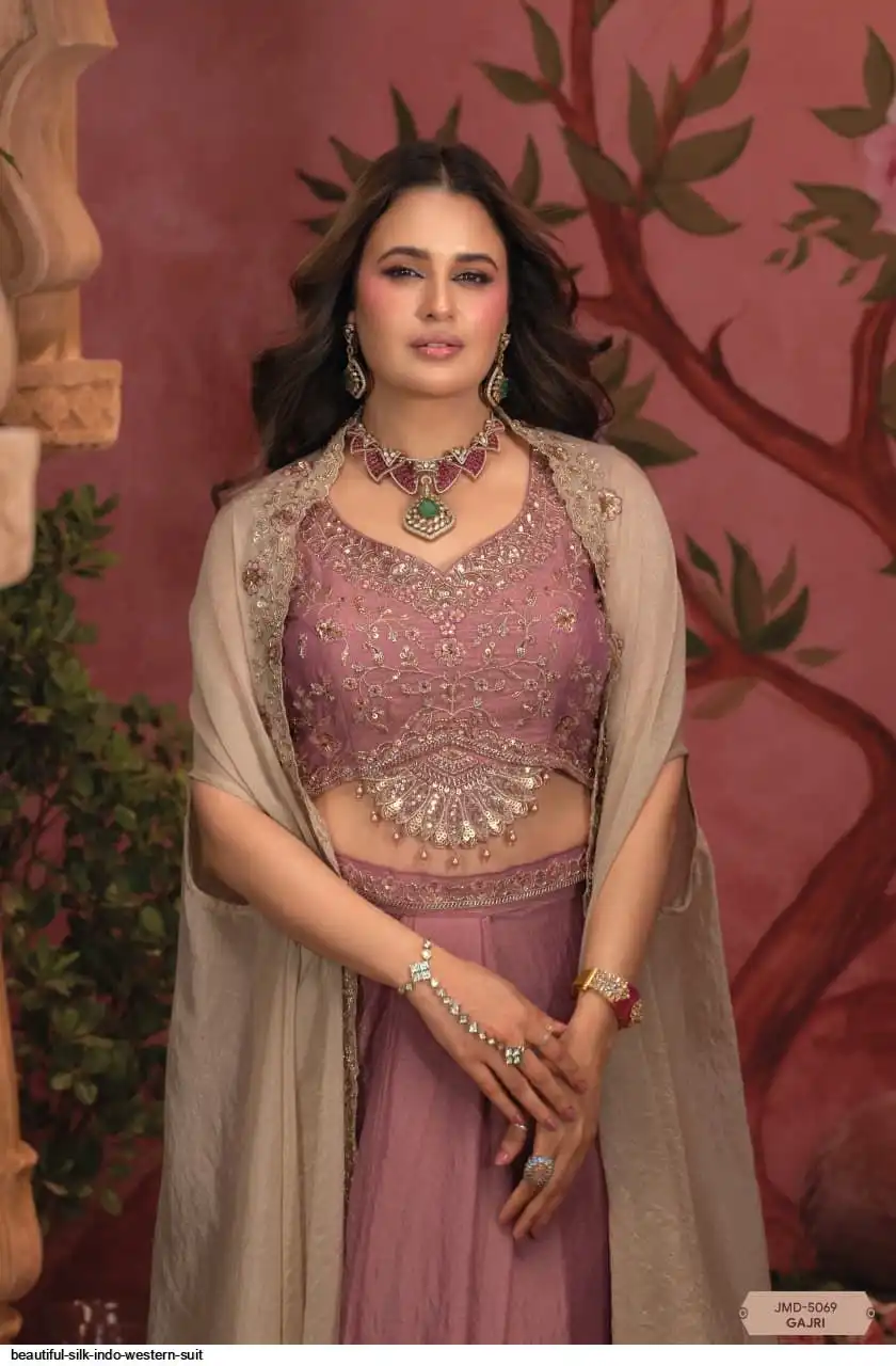 BEAUTIFUL SILK INDO WESTERN SUIT B