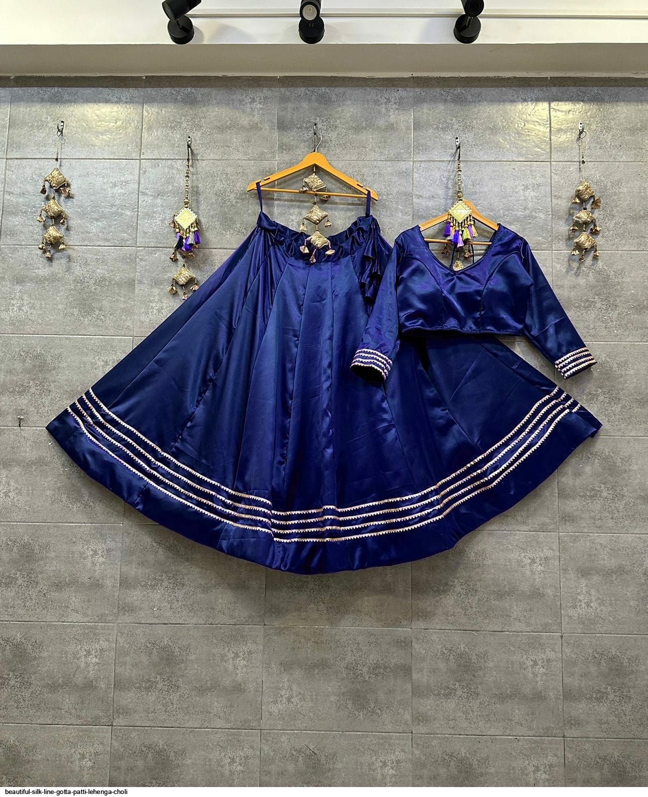 beautiful silk line gotta Patti lehenga choli