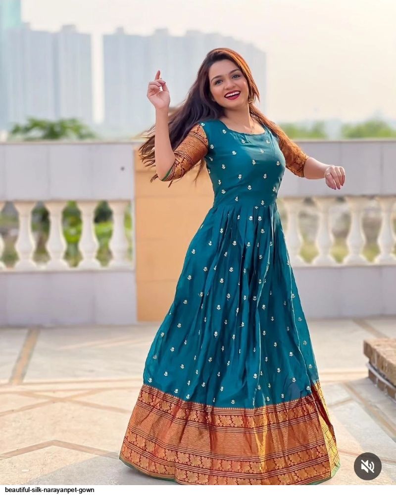 BEAUTIFUL SILK NARAYANPET GOWN