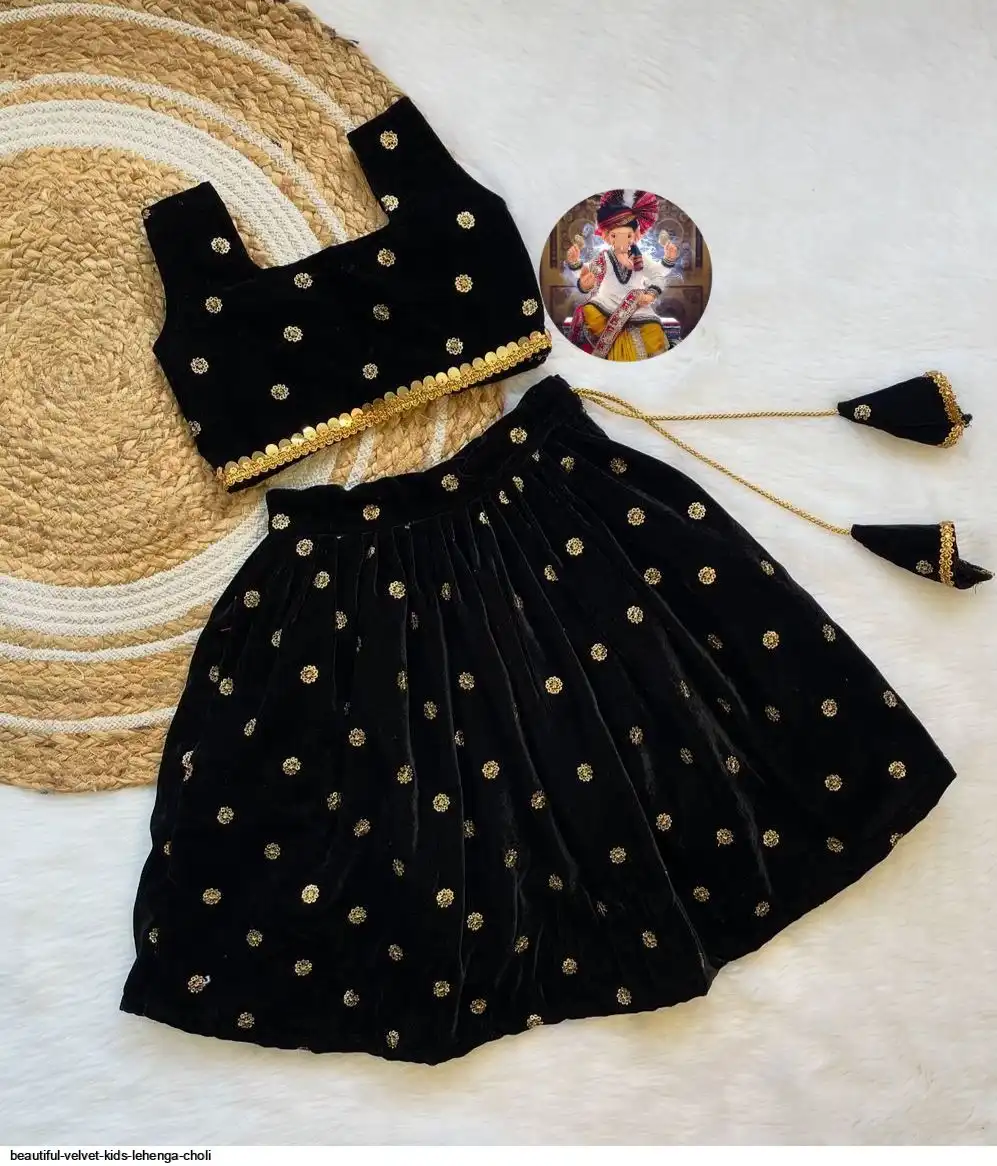 BEAUTIFUL VELVET KIDS LEHENGA CHOLI B