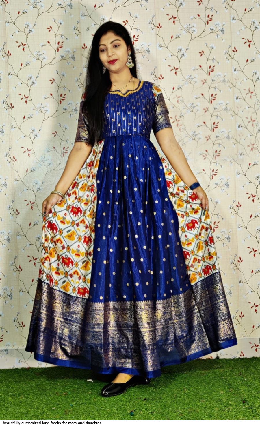 Long frock in Hyderabad, India from SB Pochampally Handlooms Divya Creations