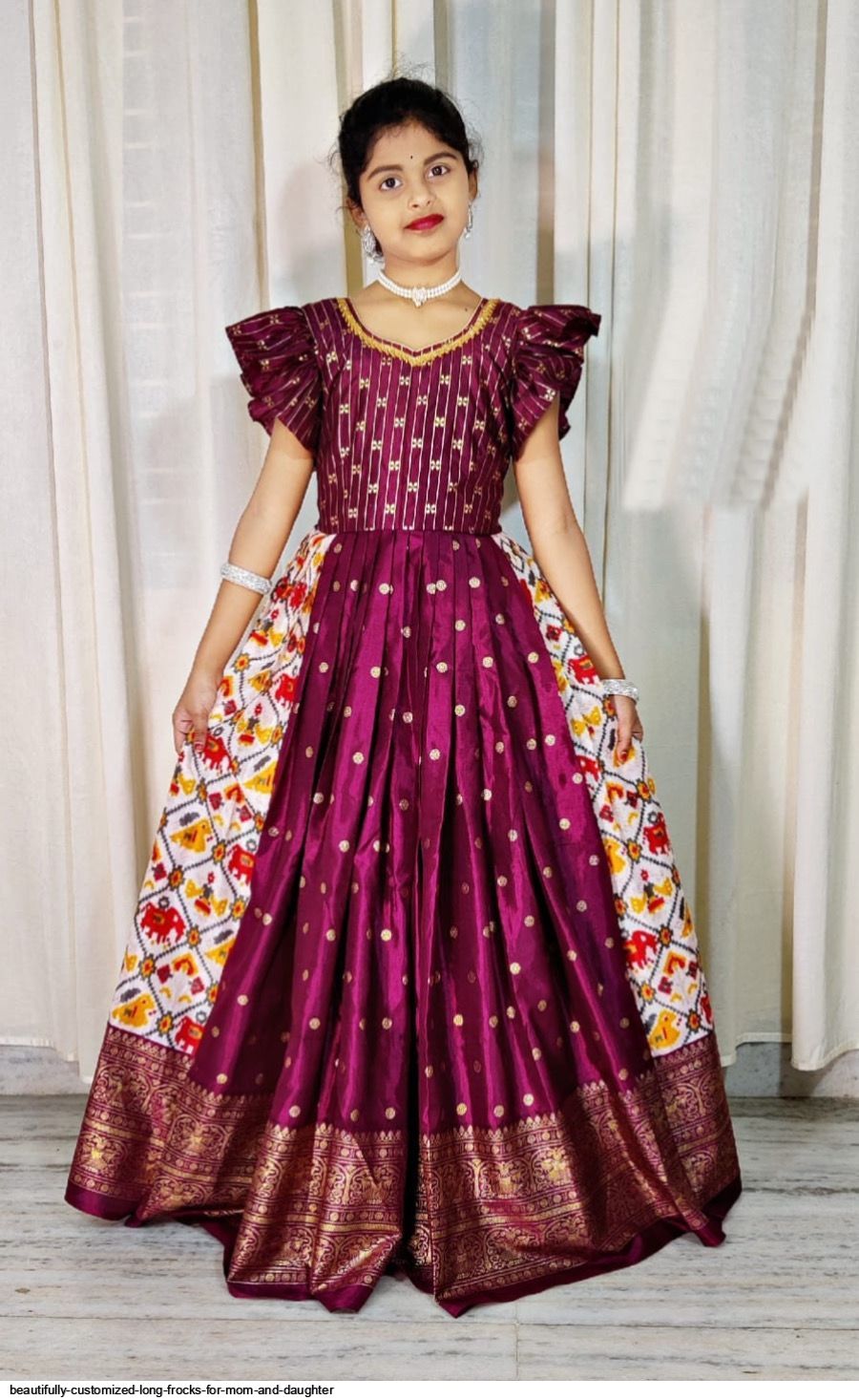 Latest Pink Algae Frock Style Gown 2023 _long Choli_Long gown_Green