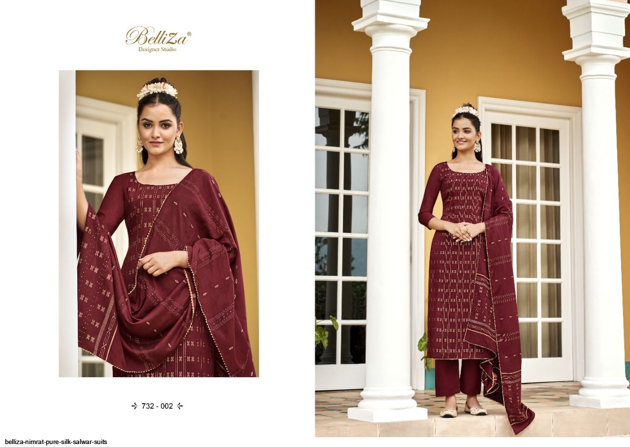 BELLIZA NIMRAT PURE SILK SALWAR SUITS