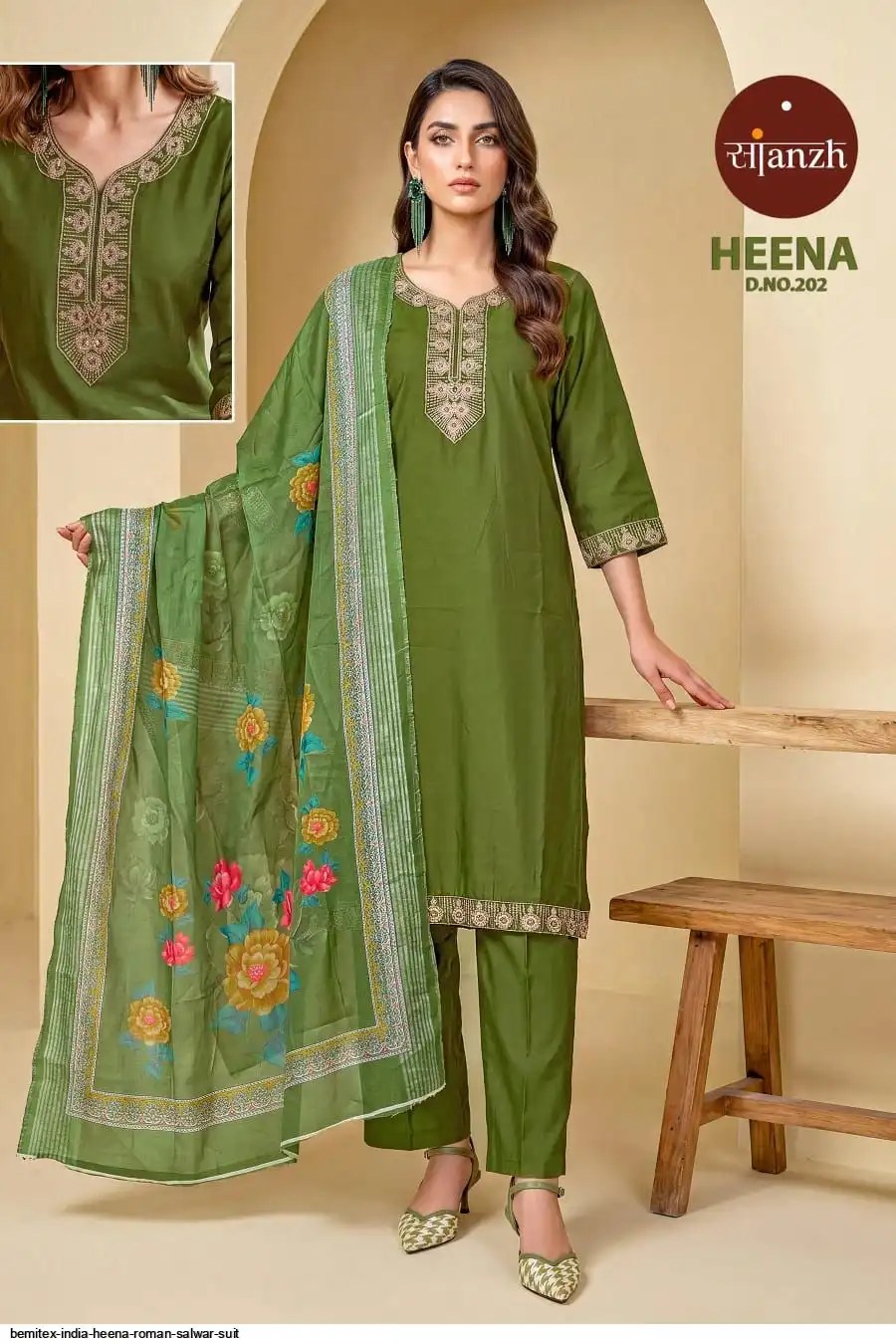 BEMITEX INDIA HEENA ROMAN SALWAR SUIT B