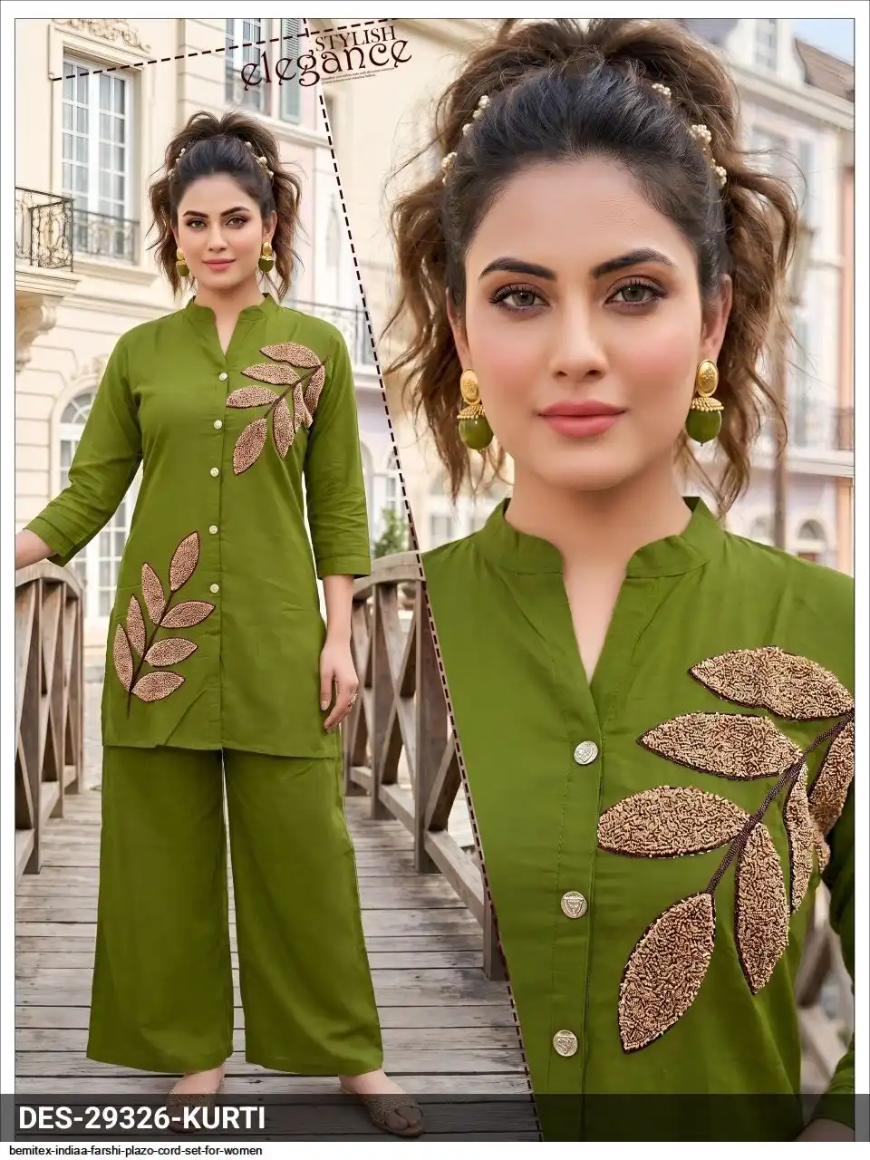 BEMITEX INDIAA FARSHI PLAZO CORD SET FOR WOMEN 2