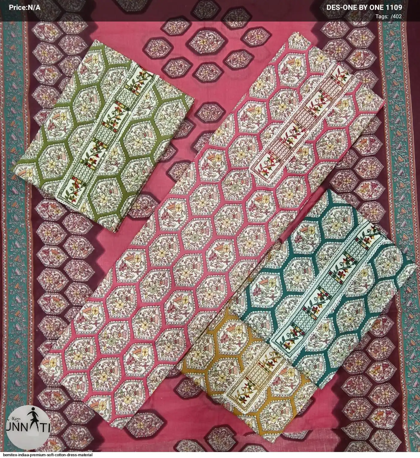 premium cotton dress materials Ganga Fashion Aiyanae 4694 Premium Cotton Dress Material
