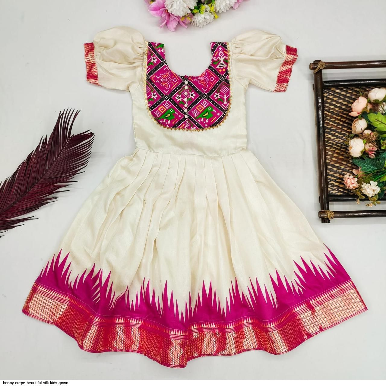 Buy White Silk Dress for 11-12 Year Girls Online from Indian Luxury  Designers 2024