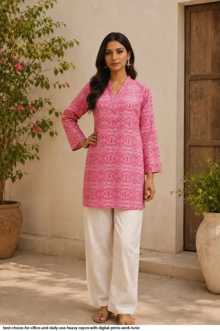 HEAVY RAYON WITH DIGITAL PRINTS WORK TUNIC 4