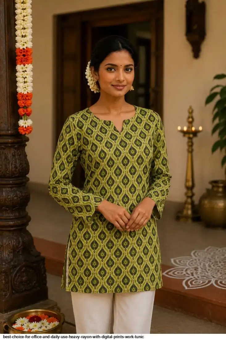 HEAVY RAYON WITH DIGITAL PRINTS WORK TUNIC 7