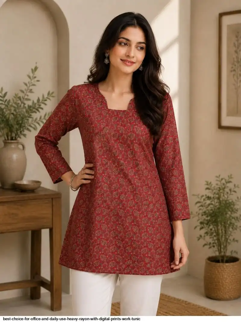 HEAVY RAYON WITH DIGITAL PRINTS WORK TUNIC 8