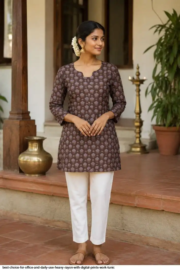 HEAVY RAYON WITH DIGITAL PRINTS WORK TUNIC 11